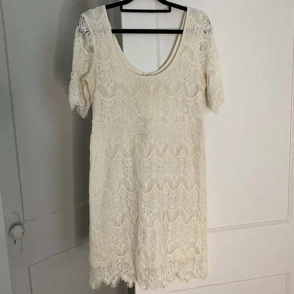 Urban Outfitters | Dresses | Urban Outfitters Cream Lace Dress Sz L |  Poshmark